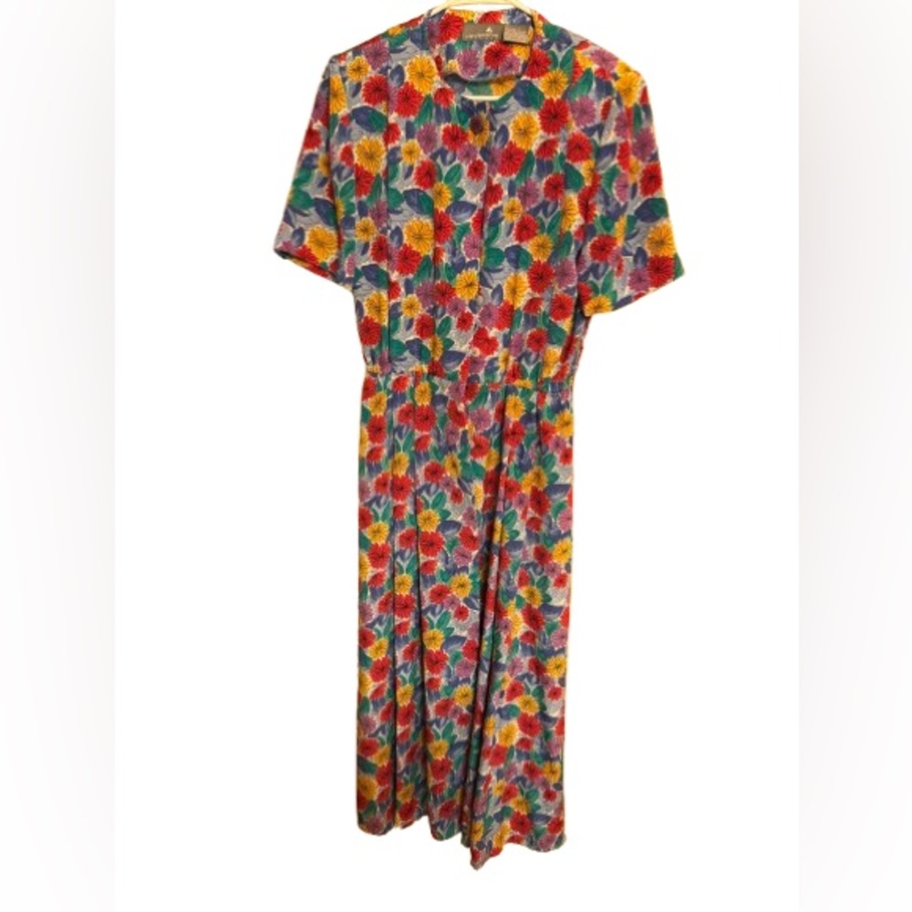 Vintage Liz Claiborne Floral Multicolor Dress